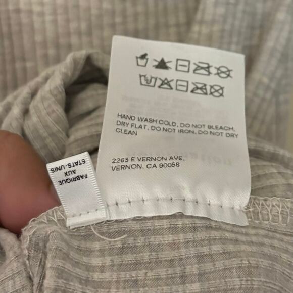 Reformation Beige Ribbed Knit Mini Dress Size Small - Picture 5 of 5